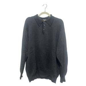 Gran Sasso Men's Made in Italy Gray Button Cashmere Wool Silk Blend Sweater XXL